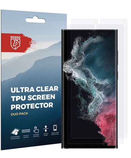 Rosso Samsung Galaxy S22 Ultra Screen Protector Ultra Clear Duo Pack afbeelding 12