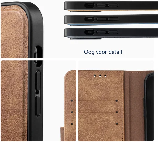 Rosso Element 2-in-1 Samsung Galaxy S22 Ultra Hoesje Bruin afbeelding 4