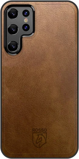 Rosso Element 2-in-1 Samsung Galaxy S22 Ultra Hoesje Bruin afbeelding 2
