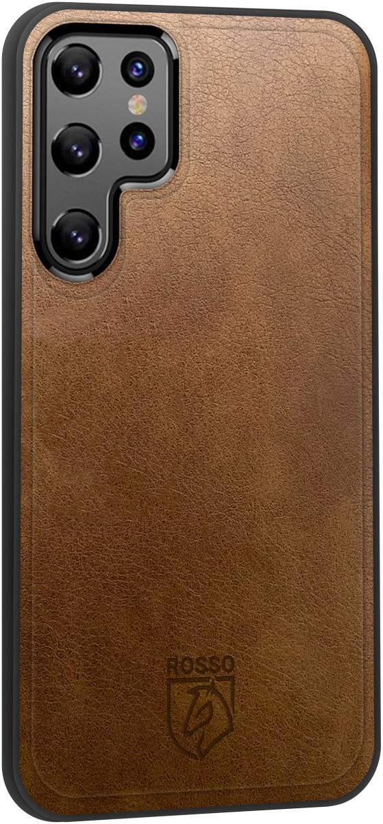 Rosso Element 2-in-1 Samsung Galaxy S22 Ultra Hoesje Bruin afbeelding 8