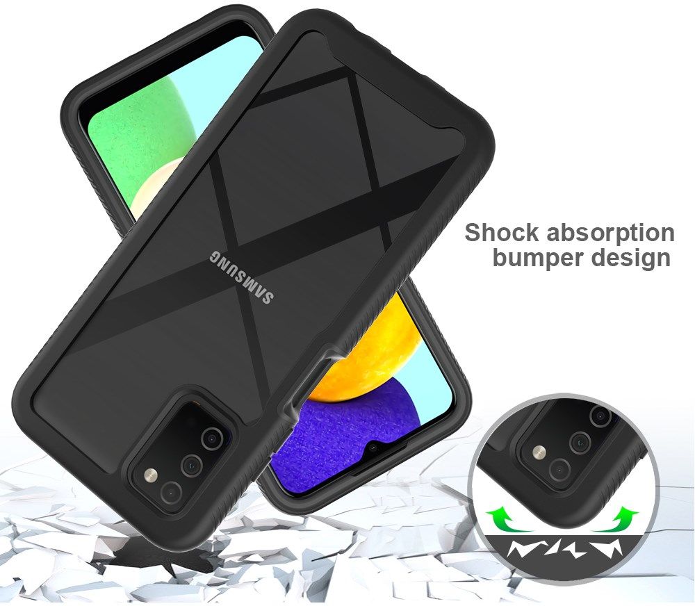 Samsung Galaxy A03s Hoesje Volledig Schokbestendig Hybride Cover Blauw afbeelding 2