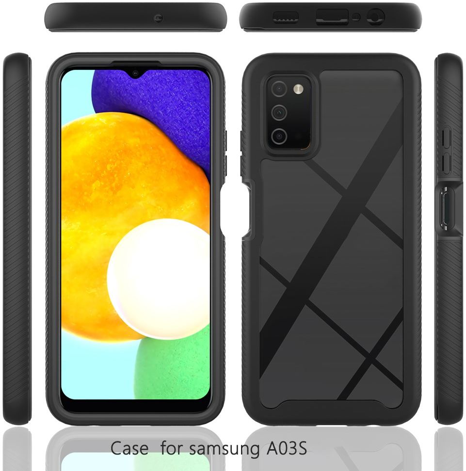 Samsung Galaxy A03s Hoesje Volledig Schokbestendig Hybride Cover Blauw afbeelding 7