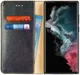 Samsung Galaxy S22 Ultra Hoesje met Pasjes Book Case Kunstleer Zwart afbeelding 1