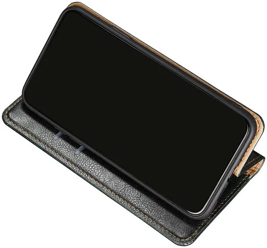 Samsung Galaxy S22 Ultra Hoesje met Pasjes Book Case Kunstleer Zwart afbeelding 5