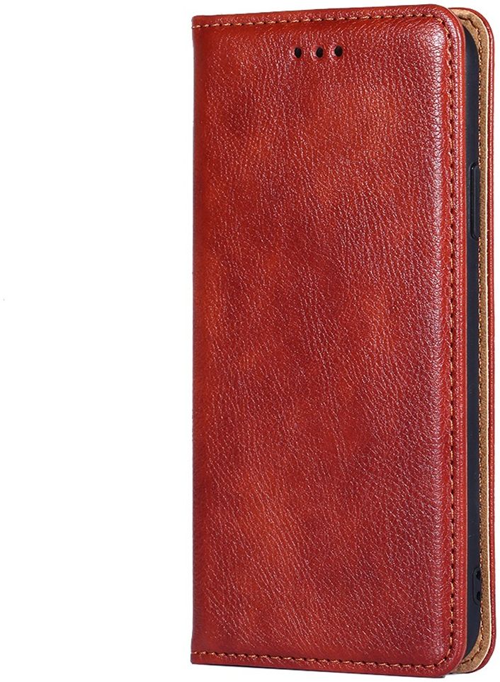 Samsung Galaxy S22 Hoesje met Pasjes Book Case Kunstleer Bruin afbeelding 3