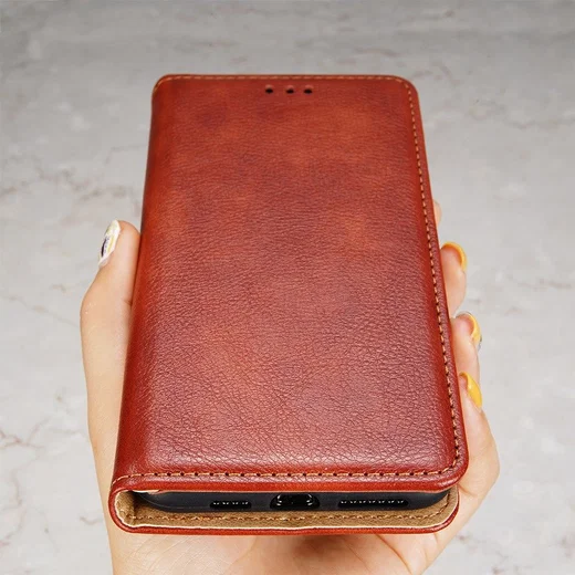 Samsung Galaxy S22 Hoesje met Pasjes Book Case Kunstleer Bruin afbeelding 7