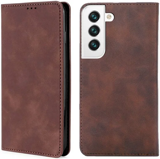 Samsung Galaxy S22 Plus Hoesje Book Case met Pasjes Kunstleer Bruin afbeelding 2