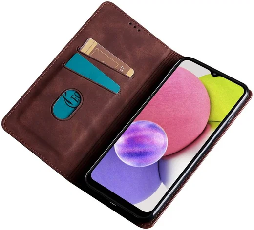 Samsung Galaxy S22 Plus Hoesje Book Case met Pasjes Kunstleer Bruin afbeelding 1