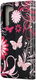 Samsung Galaxy S22 Hoesje Portemonnee Vlinder Print Roze afbeelding 3