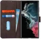 KHAZNEH Samsung Galaxy S22 Ultra Hoesje Retro Portemonnee Case Bruin afbeelding 1