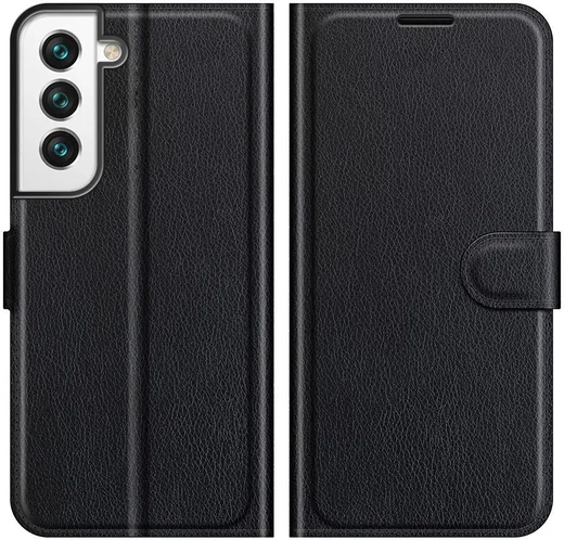 Samsung Galaxy S22 Plus Hoesje Portemonnee Book Case Kunstleer Zwart afbeelding 3