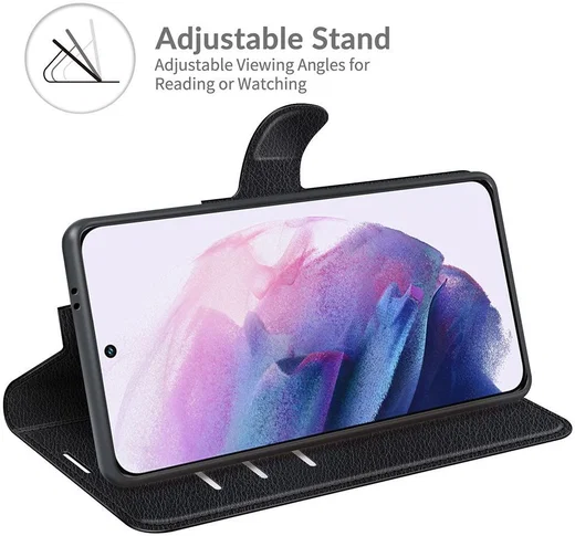 Samsung Galaxy S22 Plus Hoesje Portemonnee Book Case Kunstleer Zwart afbeelding 4