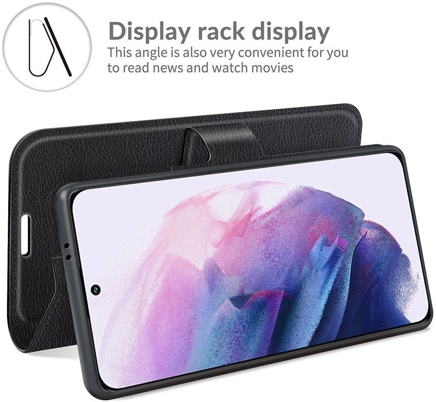 Samsung Galaxy S22 Plus Hoesje Portemonnee Book Case Kunstleer Zwart afbeelding 5