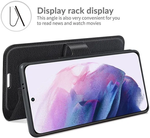 Samsung Galaxy S22 Plus Hoesje Portemonnee Book Case Kunstleer Zwart afbeelding 5