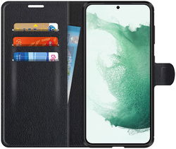 Samsung Galaxy S22 Plus Hoesje Portemonnee Book Case Kunstleer Zwart afbeelding