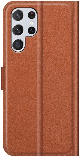 Samsung Galaxy S22 Ultra Hoesje Portemonnee Book Case Kunstleer Bruin afbeelding 7