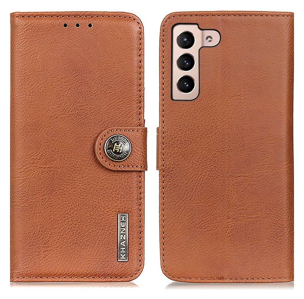 KHAZNEH Samsung Galaxy S22 Hoesje Wallet Book Case Kunstleer Bruin afbeelding 9