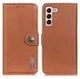 KHAZNEH Samsung Galaxy S22 Hoesje Wallet Book Case Kunstleer Bruin afbeelding 9