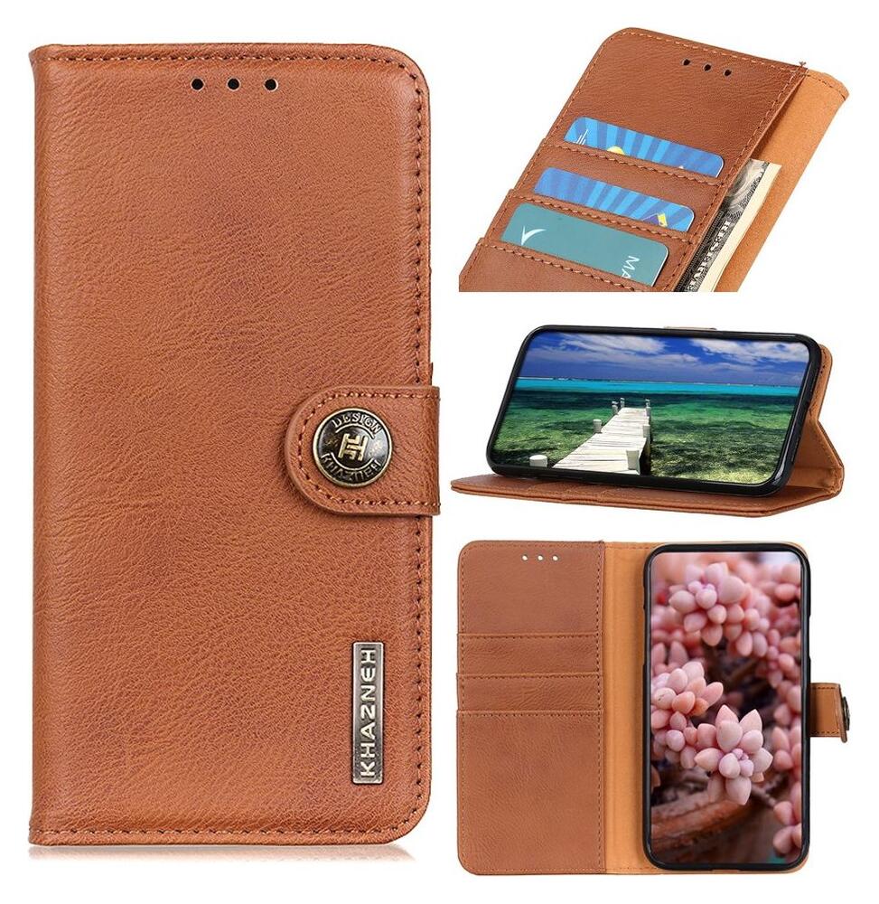 KHAZNEH Samsung Galaxy S22 Hoesje Wallet Book Case Kunstleer Bruin afbeelding 10