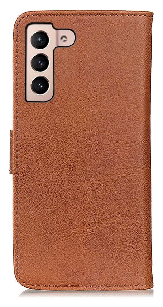 KHAZNEH Samsung Galaxy S22 Hoesje Wallet Book Case Kunstleer Bruin afbeelding 3
