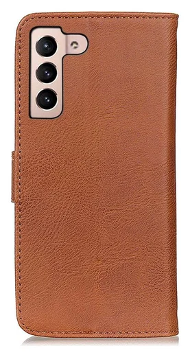 KHAZNEH Samsung Galaxy S22 Hoesje Wallet Book Case Kunstleer Bruin afbeelding 3