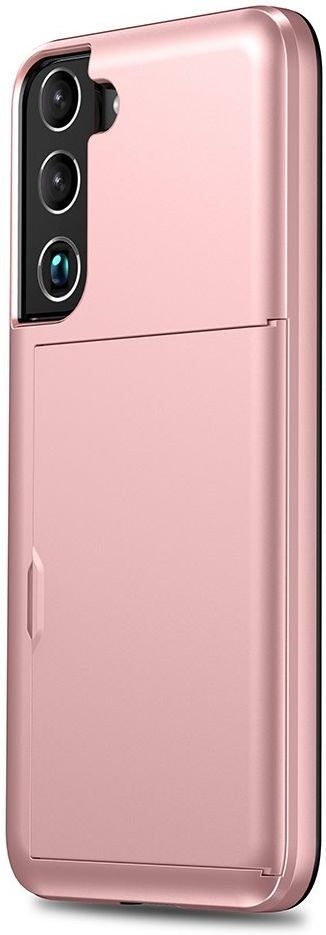 Samsung Galaxy S22 Hoesje Back Cover met Kaarthouder Roze afbeelding 2