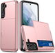 Samsung Galaxy S22 Hoesje Back Cover met Kaarthouder Roze