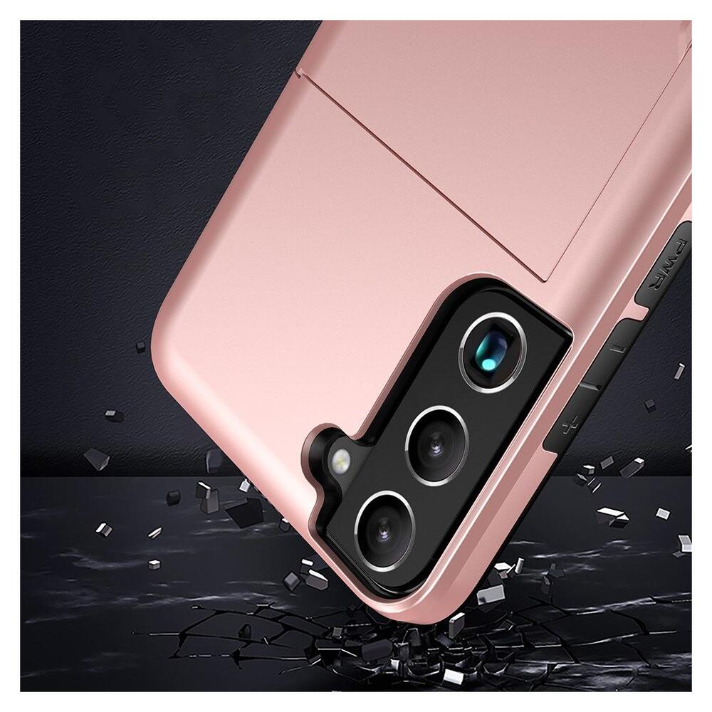 Samsung Galaxy S22 Hoesje Back Cover met Kaarthouder Groen afbeelding 3