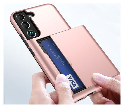 Samsung Galaxy S22 Hoesje Back Cover met Kaarthouder Groen afbeelding 8