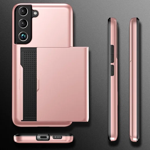 Samsung Galaxy S22 Hoesje Back Cover met Kaarthouder Zwart afbeelding 11