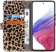 Samsung Galaxy A53 Hoesje Book Case met Luipaard Print afbeelding 1