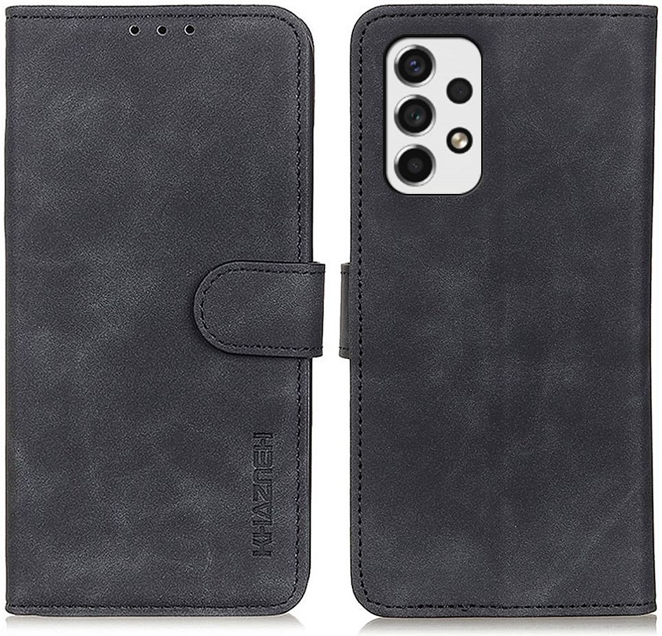 KHAZNEH Samsung Galaxy A53 Hoesje Vintage Wallet Book Case Zwart afbeelding 7