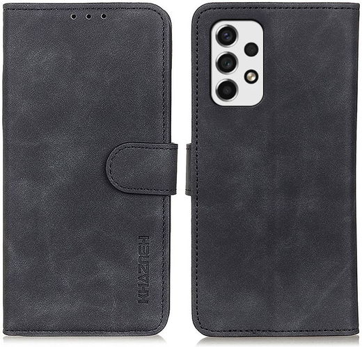 KHAZNEH Samsung Galaxy A53 Hoesje Vintage Wallet Book Case Zwart afbeelding 7