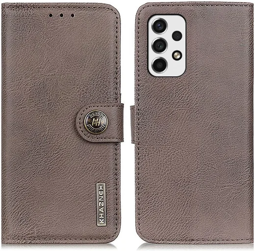 KHAZNEH Samsung Galaxy A53 Hoesje Wallet Book Case Kunstleer Grijs afbeelding 6