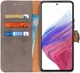 KHAZNEH Samsung Galaxy A53 Hoesje Wallet Book Case Kunstleer Grijs afbeelding 1