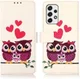 Samsung Galaxy A53 Book Case Hoesje Wallet met Uilen Print afbeelding 3