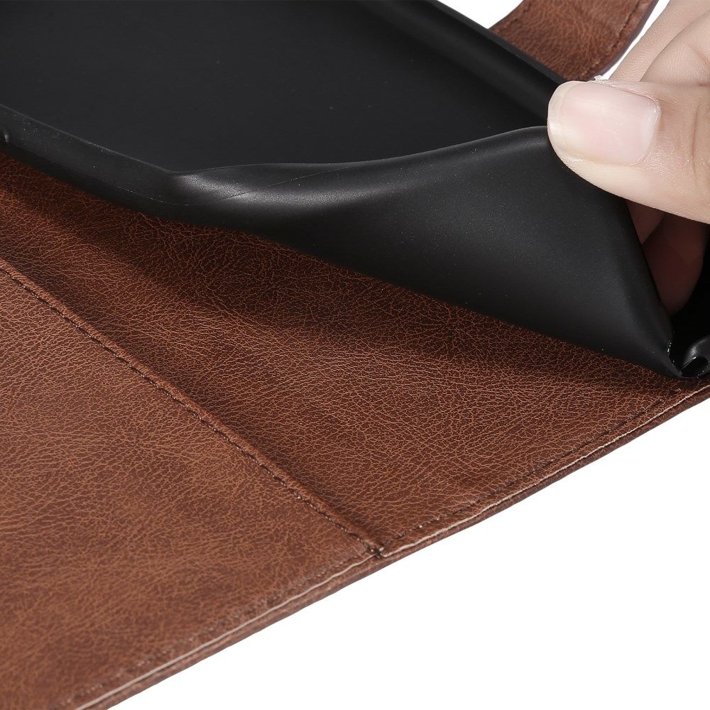 Samsung Galaxy S22 Plus Hoesje Retro Wallet Book Case met Koord Bruin afbeelding 7