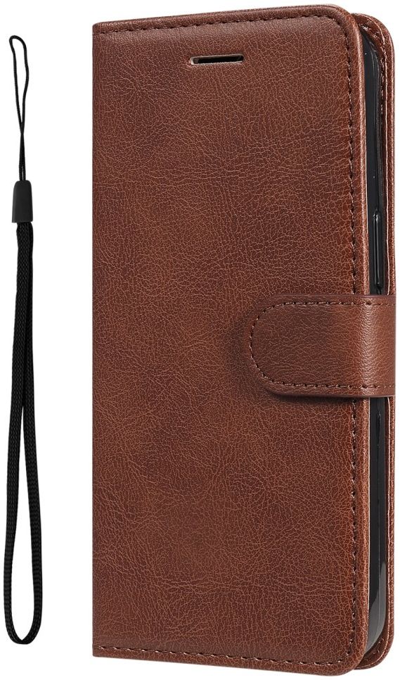 Samsung Galaxy S22 Plus Hoesje Retro Wallet Book Case met Koord Bruin afbeelding 2
