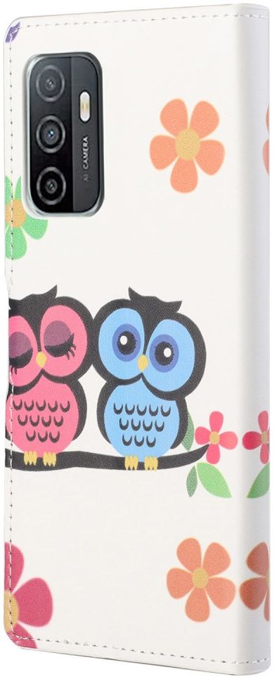 Samsung Galaxy A33 Hoesje Portemonnee Book Case Uilen Print afbeelding 3