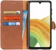 KHAZNEH Samsung Galaxy A33 Hoesje Portemonnee Book Case Bruin afbeelding 1