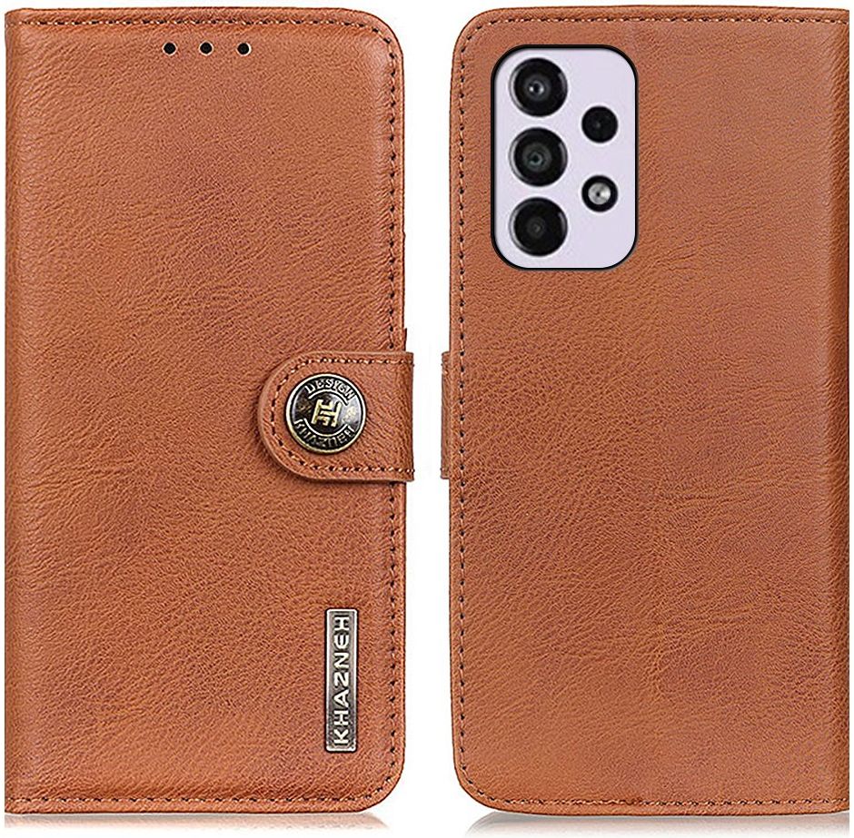 KHAZNEH Samsung Galaxy A33 Hoesje Portemonnee Book Case Bruin afbeelding 3