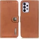 KHAZNEH Samsung Galaxy A33 Hoesje Portemonnee Book Case Bruin afbeelding 3