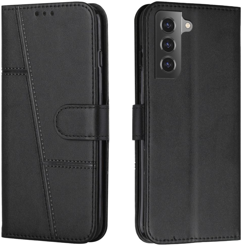 Samsung Galaxy S22 Hoesje Wallet Book Case Kunstleer Zwart afbeelding 9