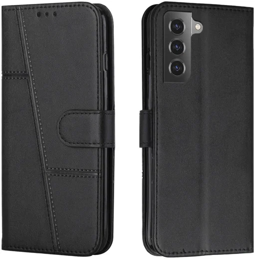 Samsung Galaxy S22 Hoesje Wallet Book Case Kunstleer Zwart afbeelding 9