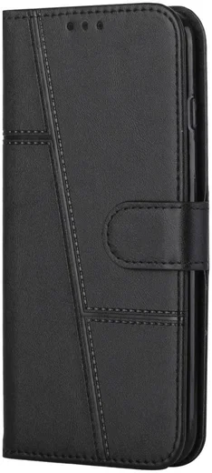 Samsung Galaxy S22 Hoesje Wallet Book Case Kunstleer Zwart afbeelding 1