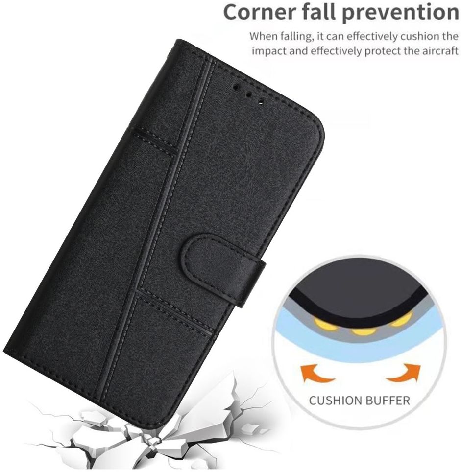 Samsung Galaxy S22 Hoesje Wallet Book Case Kunstleer Zwart afbeelding 5