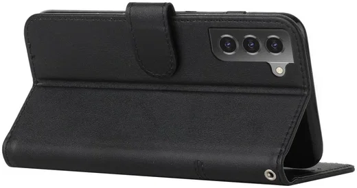 Samsung Galaxy S22 Hoesje Wallet Book Case Kunstleer Zwart afbeelding 11