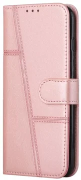 Samsung Galaxy S22 Hoesje Wallet Book Case Kunstleer Roze Goud