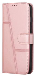 Samsung Galaxy S22 Hoesje Wallet Book Case Kunstleer Roze Goud afbeelding