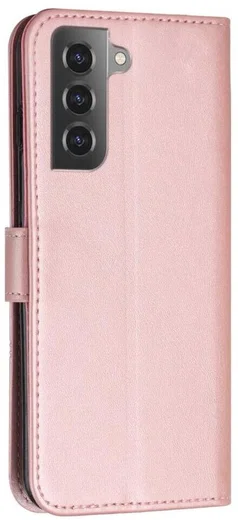 Samsung Galaxy S22 Hoesje Wallet Book Case Kunstleer Roze Goud afbeelding 2